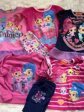 Nickelodeon Shimmer & Shine Toddler Girls Pajama Bundle